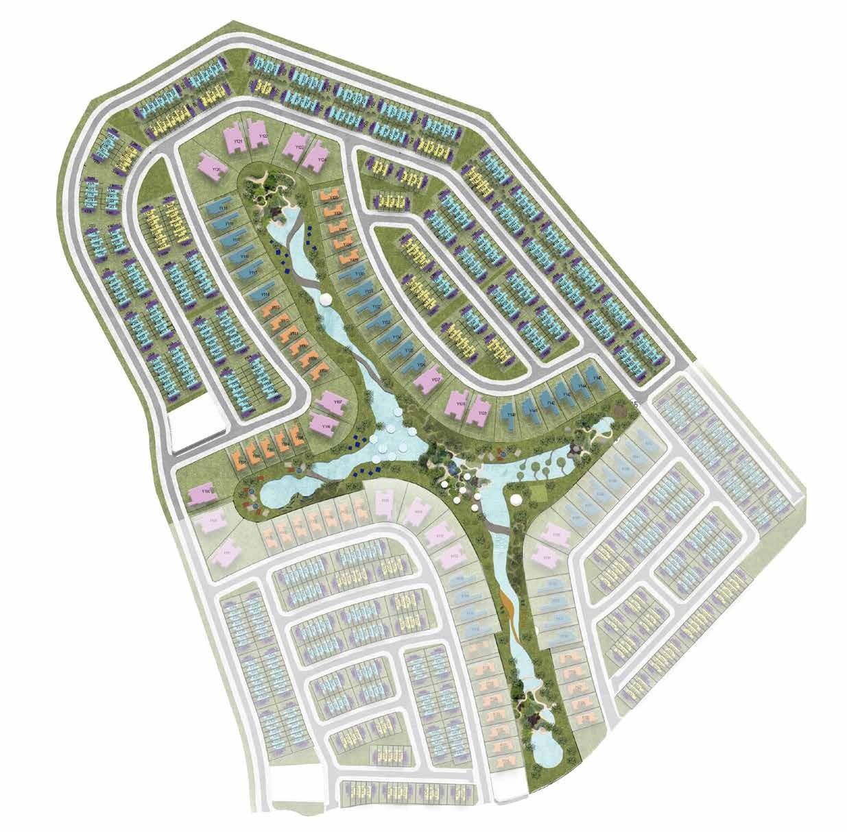 Site map of the Morocco cluster at DAMAC Lagoons, showing plot layout and unit positions.